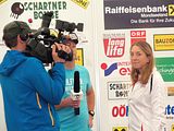 Interview bei der Siegerehrung